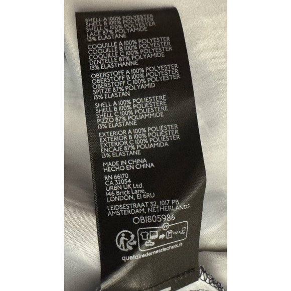 Free People Laughlin Asymmetric Floral And Ruffled Lace Dress Size 2 - Picture 7 of 11